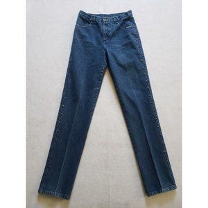 Women's Vtg *Roughrider* Bareback High Waist Western Rodeo Studded Denim Jeans